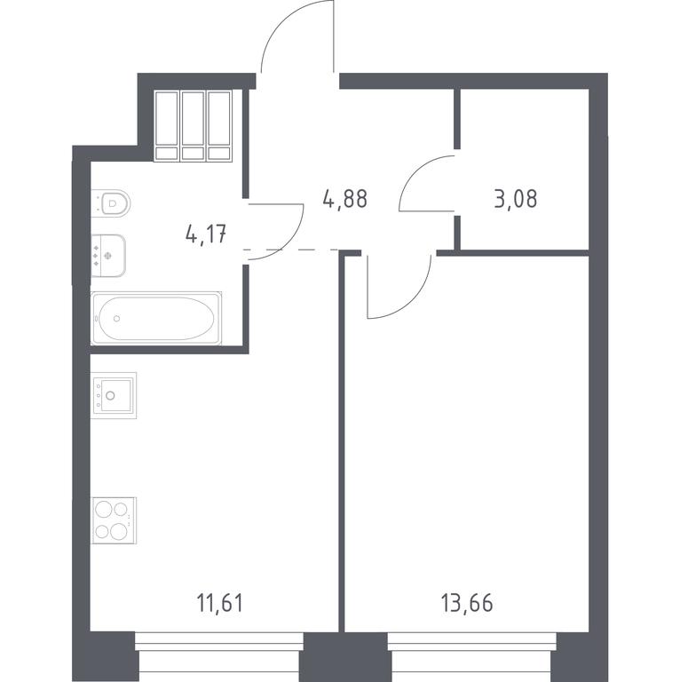 Apartment Sale, 37.4 sq. m. at Troparevo Park, Kiyevskoye shosse, 21-y kilometr, 3с4, Mosrentgen Settlement, Moscow, Russia #1