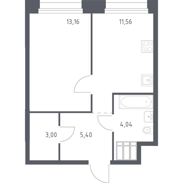 Apartment Sale, 37.16 sq. m. at Troparevo Park, Kiyevskoye shosse, 21-y kilometr, 3с4, Mosrentgen Settlement, Moscow, Russia #1