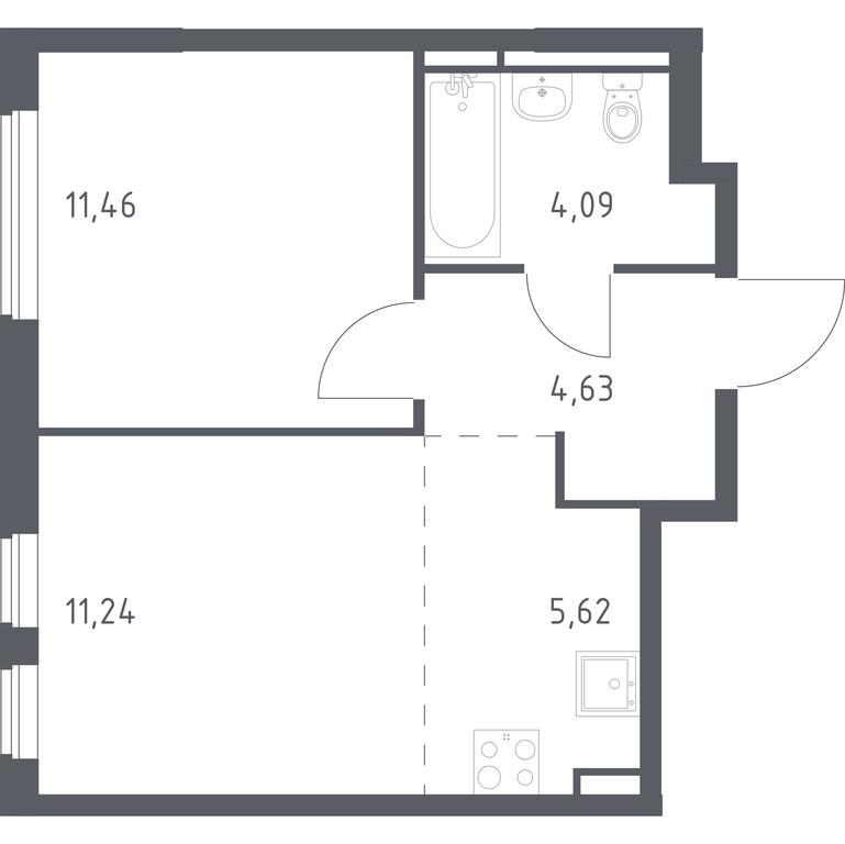 Apartment Sale, 37.04 sq. m. at Mytishchi Park, Silikatnaya ulitsa, 41к3, Mytischi, Moscow Region, Russia #1 Apartment Sale, 37.04 sq. m. at Mytishchi Park, Silikatnaya ulitsa, 41к3, Mytischi, Moscow Region, Russia #1