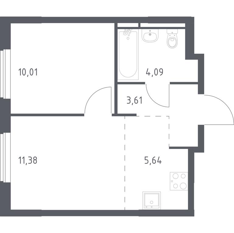 Apartment Sale, 34.73 sq. m. at Mytishchi Park, Silikatnaya ulitsa, 41к3, Mytischi, Moscow Region, Russia #1 Apartment Sale, 34.73 sq. m. at Mytishchi Park, Silikatnaya ulitsa, 41к3, Mytischi, Moscow Region, Russia #1
