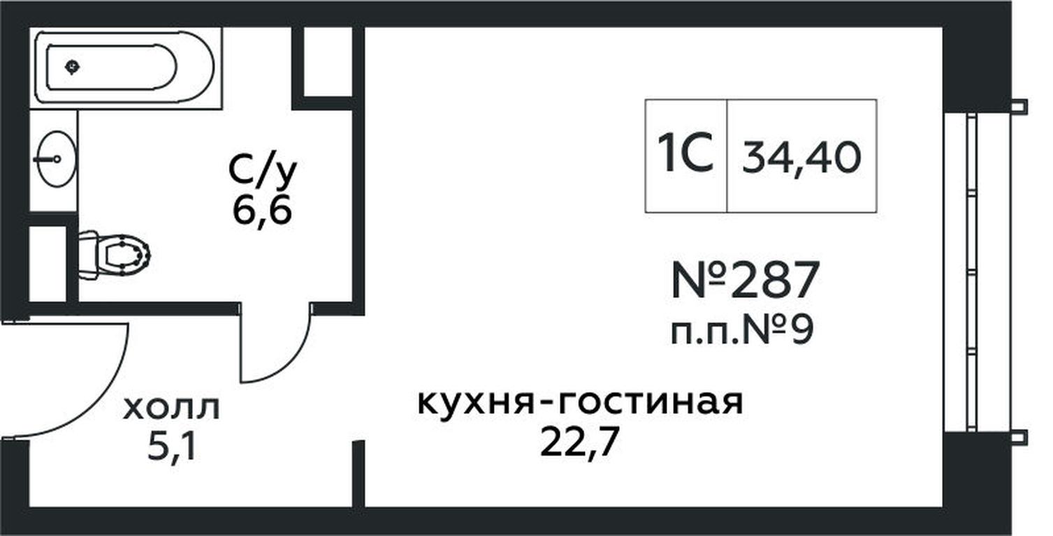Apartment Sale, 34.4 sq. m. at Stremyannyj 2, Stremyanniy Lane, 2, Moscow, Russia #1 Apartment Sale, 34.4 sq. m. at Stremyannyj 2, Stremyanniy Lane, 2, Moscow, Russia #1