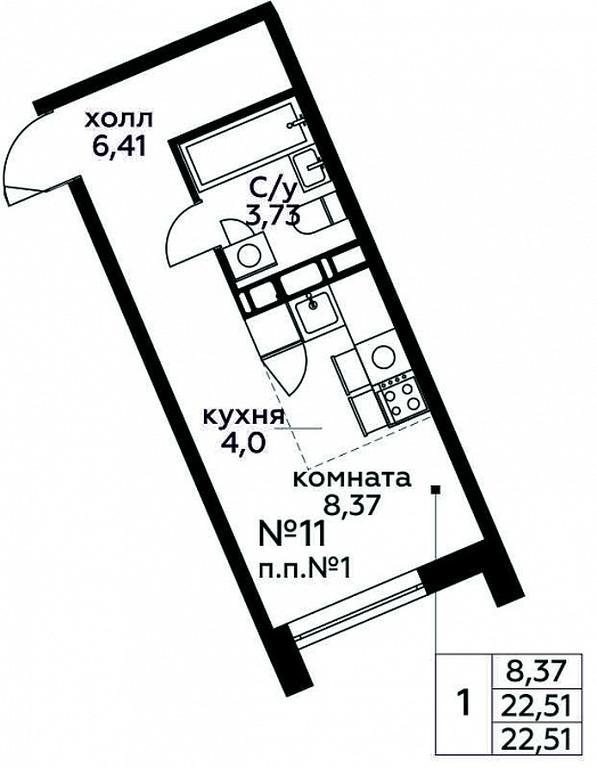 Apartment Sale, 22.51平方米 at Kvartal Rumyantsevo, ulitsa Admirala Kornilova, с1, Mosrentgen Settlement, Moscow, Russia #1 Apartment Sale, 22.51平方米 at Kvartal Rumyantsevo, ulitsa Admirala Kornilova, с1, Mosrentgen Settlement, Moscow, Russia #1