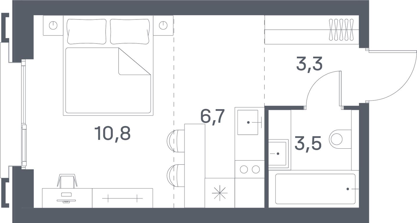 Apartment Sale, 24.3 sq. m. at Portland, Yuzhnoportovaya Street, 42с5, Moscow, Russia #1