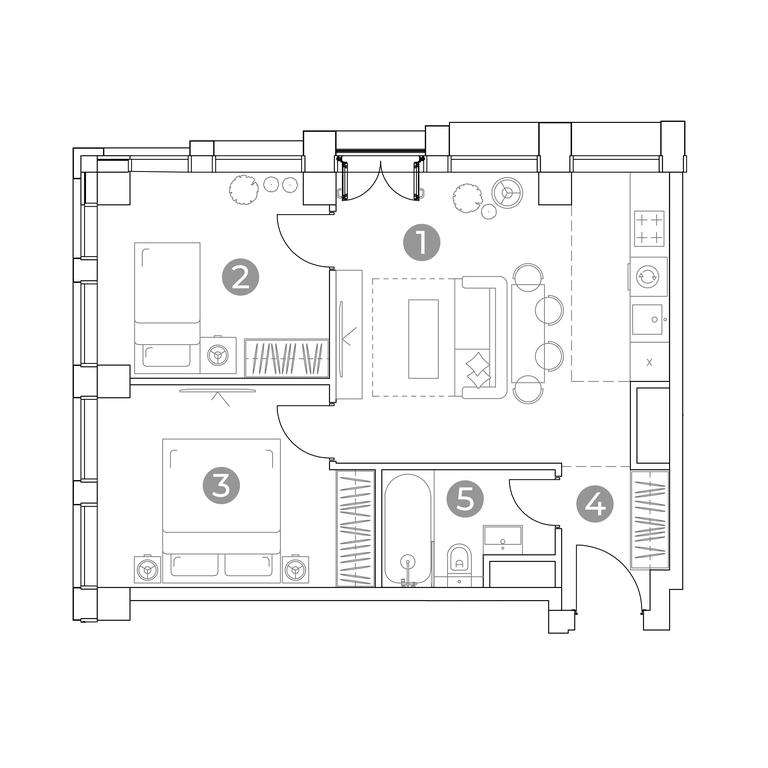 2-BD Apartment Sale, 52.1 sq. m. at Emotion, 2nd Silikatny Drive, 8, Moscow, Russia #1 2-BD Apartment Sale, 52.1 sq. m. at Emotion, 2nd Silikatny Drive, 8, Moscow, Russia #1