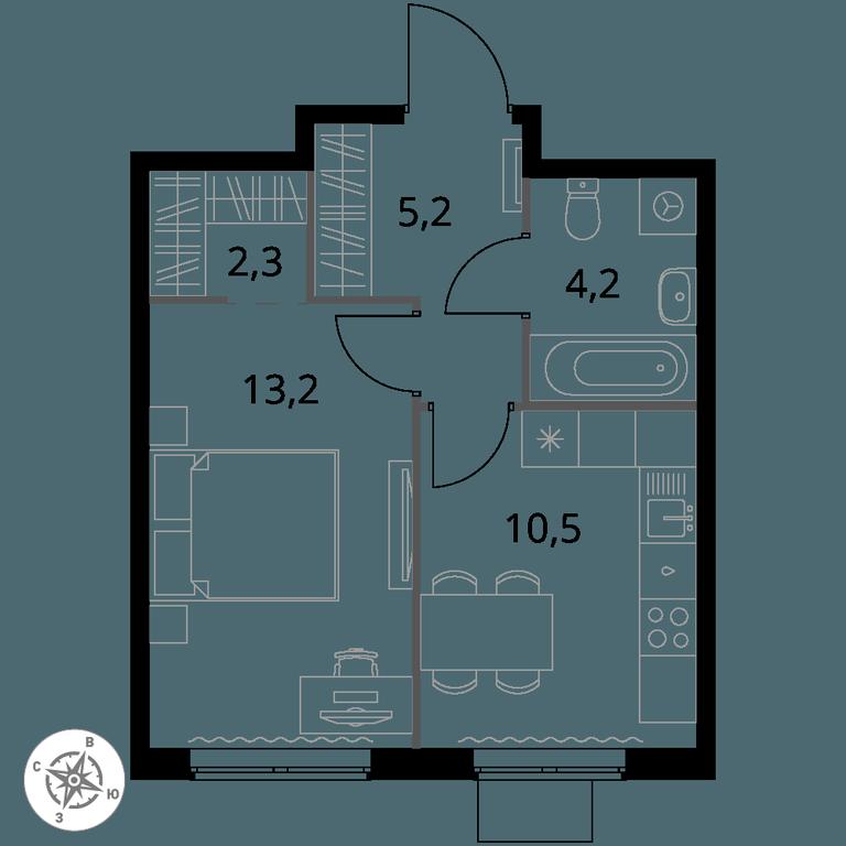 1-BD Apartment Sale, 35.4 sq. m. at 1 Izmajlovskij, Montazhnaya Street, 8с13, Moscow, Russia #1 1-BD Apartment Sale, 35.4 sq. m. at 1 Izmajlovskij, Montazhnaya Street, 8с13, Moscow, Russia #1