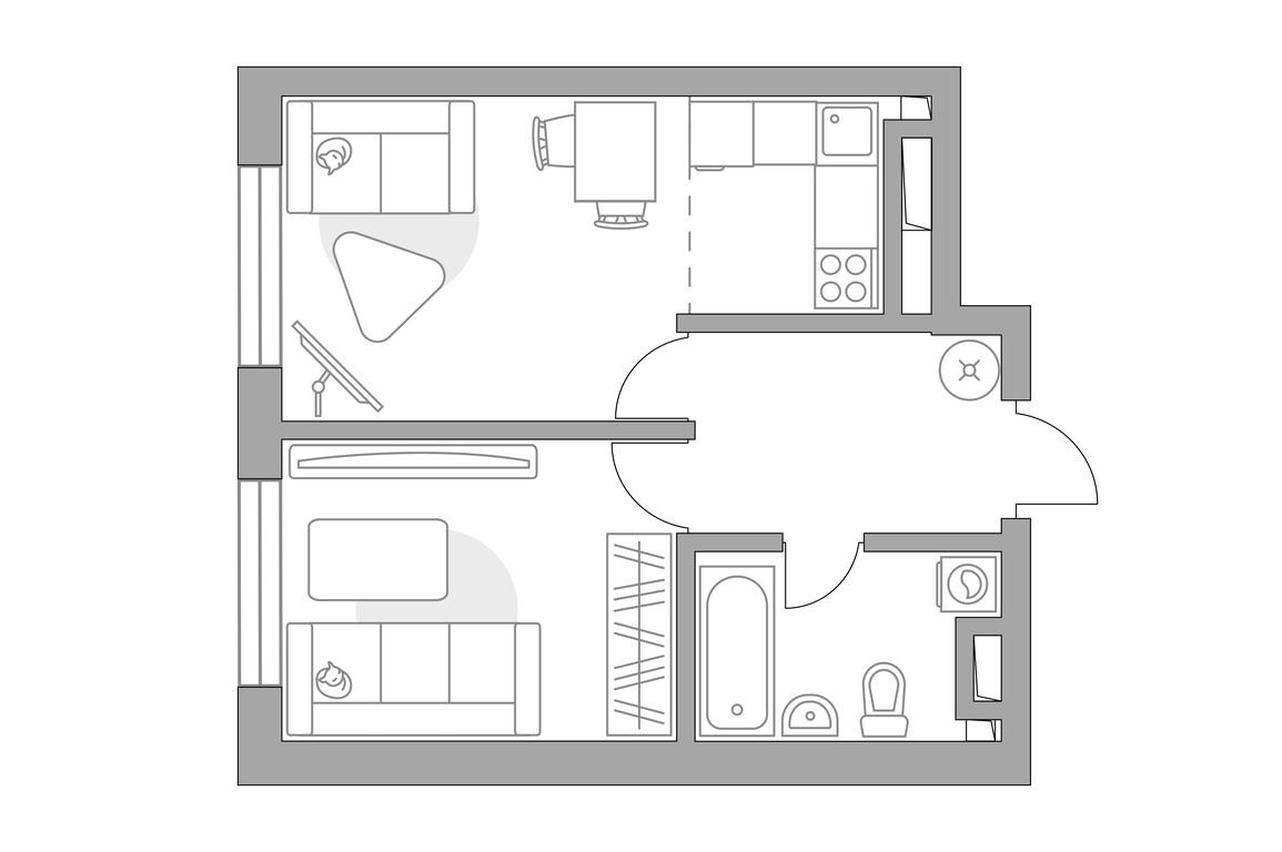 1-BD Apartment Sale, 36.38平方米 at Triniti 3, Dmitrovskoye Highway, 75к4, Moscow, Russia #1 1-BD Apartment Sale, 36.38平方米 at Triniti 3, Dmitrovskoye Highway, 75к4, Moscow, Russia #1