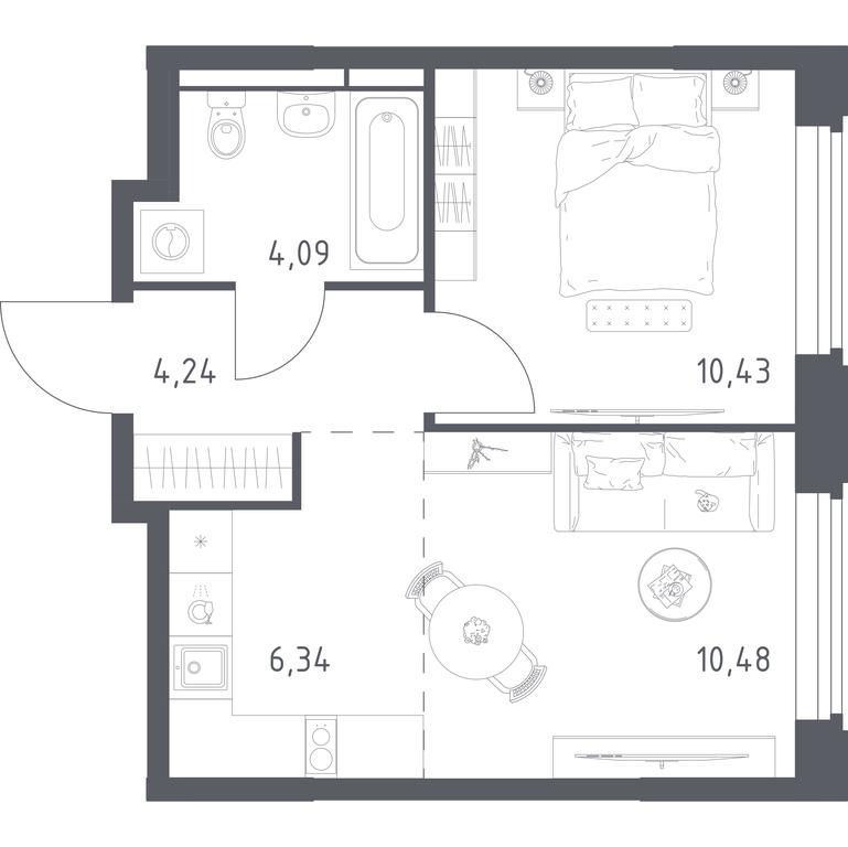 Apartment Sale, 35.58平方米 at Kosmicheskiy kvartal, M.K. Tikhonravova Street, Yubileyniy Microdistrict, Korolyov, Moscow Region, Russia #2 Apartment Sale, 35.58平方米 at Kosmicheskiy kvartal, M.K. Tikhonravova Street, Yubileyniy Microdistrict, Korolyov, Moscow Region, Russia #2