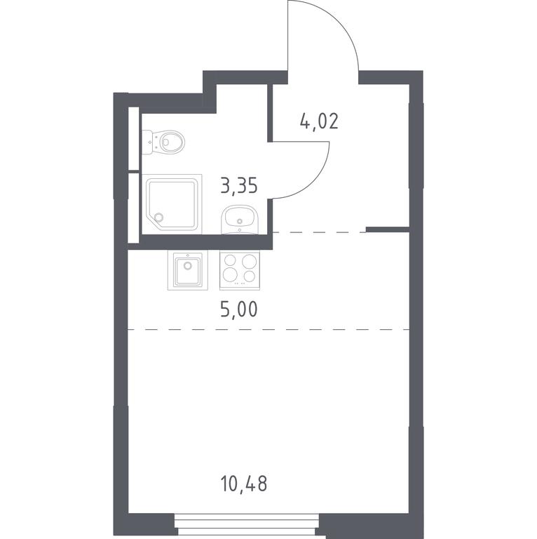 Apartment Sale, 22.85 sq. m. at Kosmicheskiy kvartal, M.K. Tikhonravova Street, Yubileyniy Microdistrict, Korolyov, Moscow Region, Russia #1 Apartment Sale, 22.85 sq. m. at Kosmicheskiy kvartal, M.K. Tikhonravova Street, Yubileyniy Microdistrict, Korolyov, Moscow Region, Russia #1