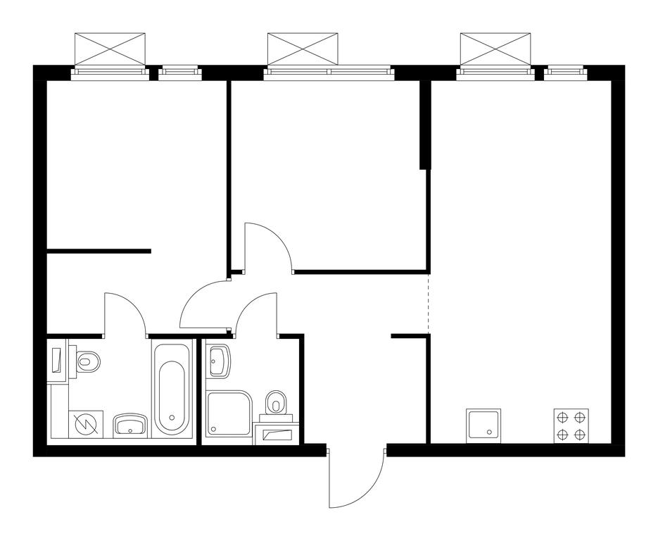 2-BD Apartment Sale, 56.7 sq. m. at Belaya Dacha Park, mikrorayon Parkovy, 1, Kotelniki, Moscow Region, Russia #1