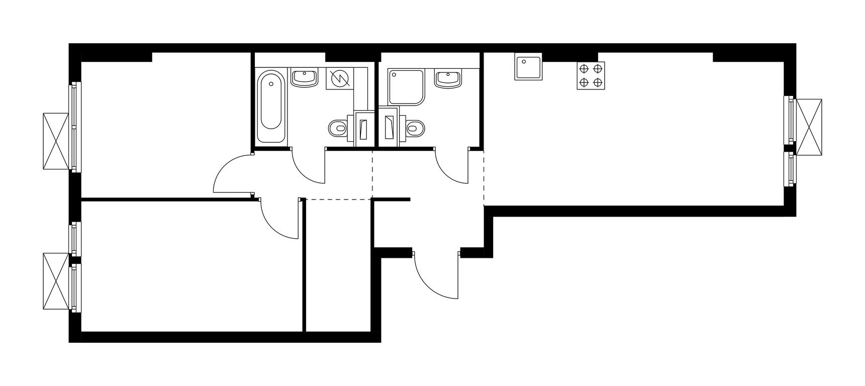 2-BD Apartment Sale, 63.1 sq. m. at Belaya Dacha Park, mikrorayon Parkovy, 1, Kotelniki, Moscow Region, Russia #1