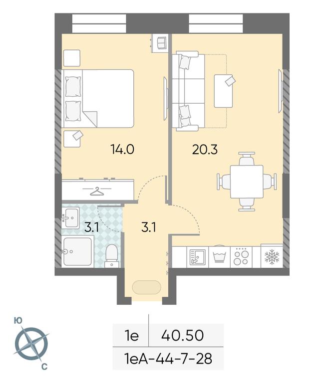 1-BD Apartment Sale, 40.5 sq. m. at Zilart, Rodchenko Street, 1, Moscow, Russia #2 1-BD Apartment Sale, 40.5 sq. m. at Zilart, Rodchenko Street, 1, Moscow, Russia #2