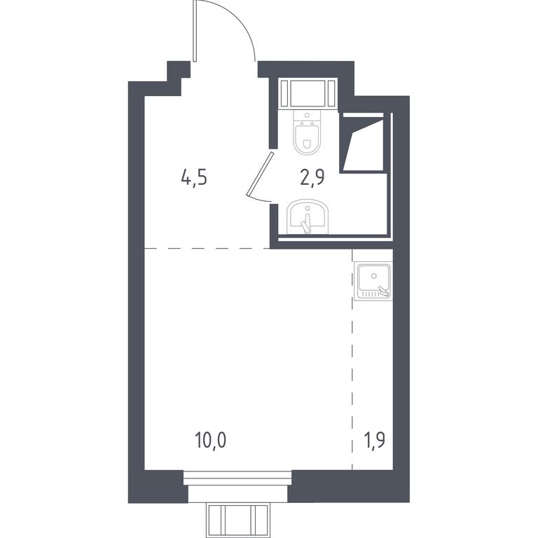 Apartment Sale, 19.1 sq. m. at Liubertsy, ulitsa Kamova, 5к1, Lyubertsy, Moscow Region, Russia #1 Apartment Sale, 19.1 sq. m. at Liubertsy, ulitsa Kamova, 5к1, Lyubertsy, Moscow Region, Russia #1
