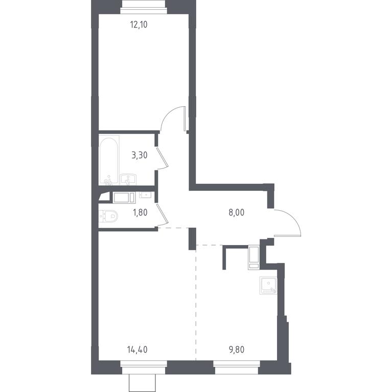 Apartment Sale, 49.6 sq. m. at Liubertsy, ulitsa Kamova, 5к1, Lyubertsy, Moscow Region, Russia #1 Apartment Sale, 49.6 sq. m. at Liubertsy, ulitsa Kamova, 5к1, Lyubertsy, Moscow Region, Russia #1