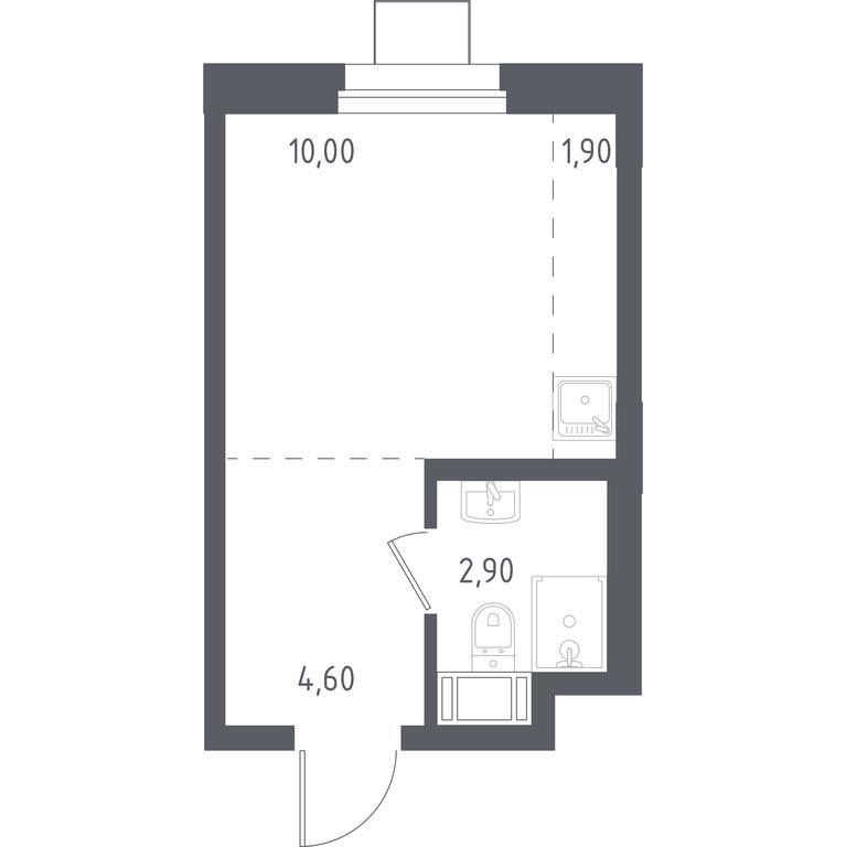 Apartment Sale, 19.3 sq. m. at Liubertsy, ulitsa Kamova, 5к1, Lyubertsy, Moscow Region, Russia #1