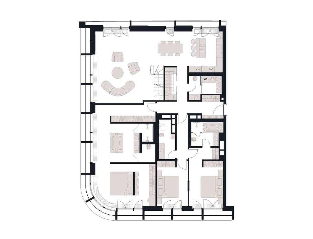 3-BD Apartment Sale, 230平方米 at Victory Park Residences, Bratyev Fonchenko Street, вл3, Moscow, Russia #2 3-BD Apartment Sale, 230平方米 at Victory Park Residences, Bratyev Fonchenko Street, вл3, Moscow, Russia #2