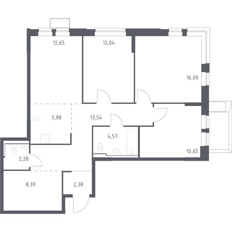 Продажа 2-комн. квартиры, 88,38 м² в ЖК «Егорово Парк», 1-й квартал, посёлок Жилино-1, городской округ Люберцы, Московская область, Россия #1 Продажа 2-комн. квартиры, 88,38 м² в ЖК «Егорово Парк», 1-й квартал, посёлок Жилино-1, городской округ Люберцы, Московская область, Россия #1