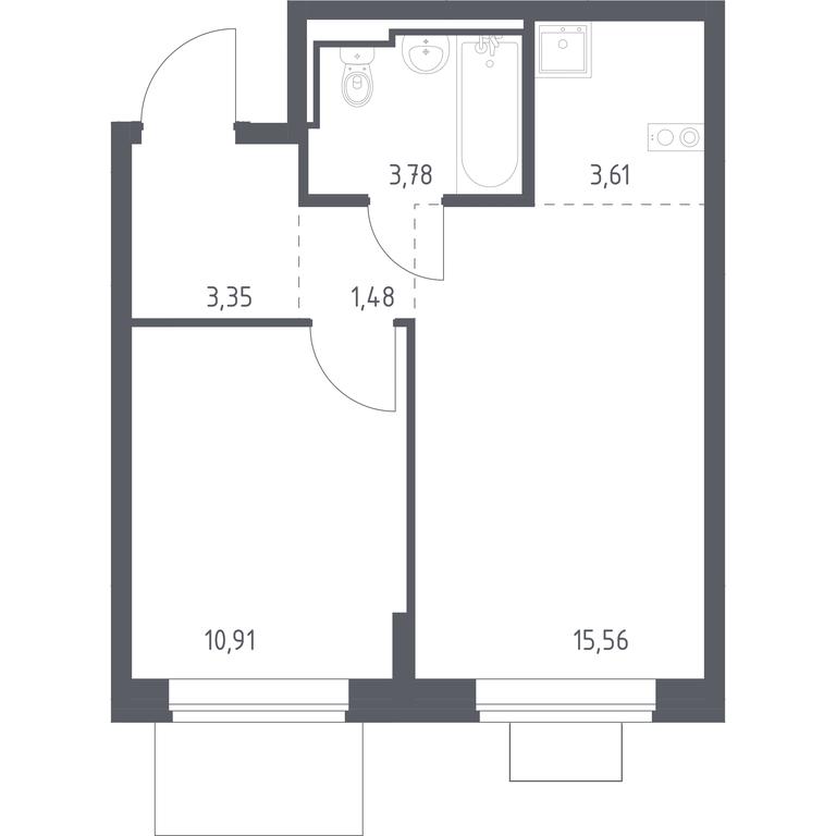 Apartment Sale, 38.69 sq. m. at Bogdanovskiy Les, derevnya Bogdanikha, Leninskiy City District, Moscow Region, Russia #1 Apartment Sale, 38.69 sq. m. at Bogdanovskiy Les, derevnya Bogdanikha, Leninskiy City District, Moscow Region, Russia #1