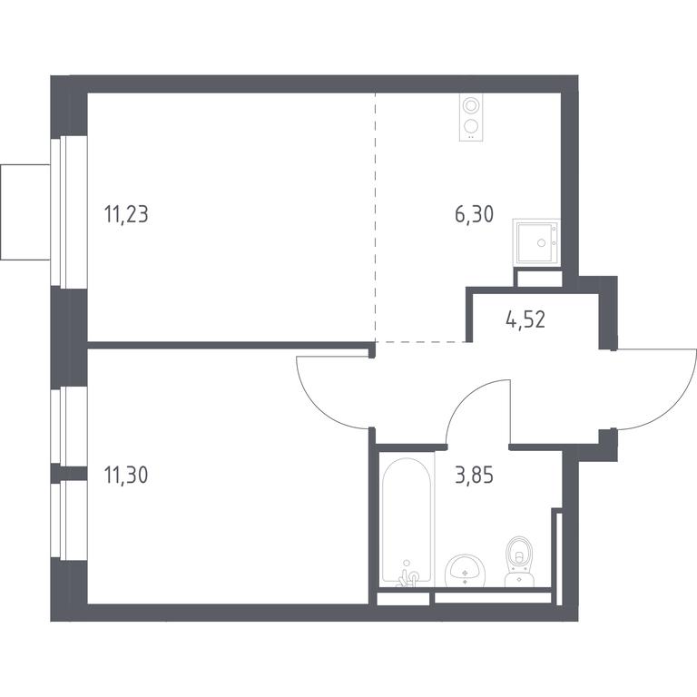 Apartment Sale, 37.2 sq. m. at Bogdanovskiy Les, derevnya Bogdanikha, Leninskiy City District, Moscow Region, Russia #1 Apartment Sale, 37.2 sq. m. at Bogdanovskiy Les, derevnya Bogdanikha, Leninskiy City District, Moscow Region, Russia #1