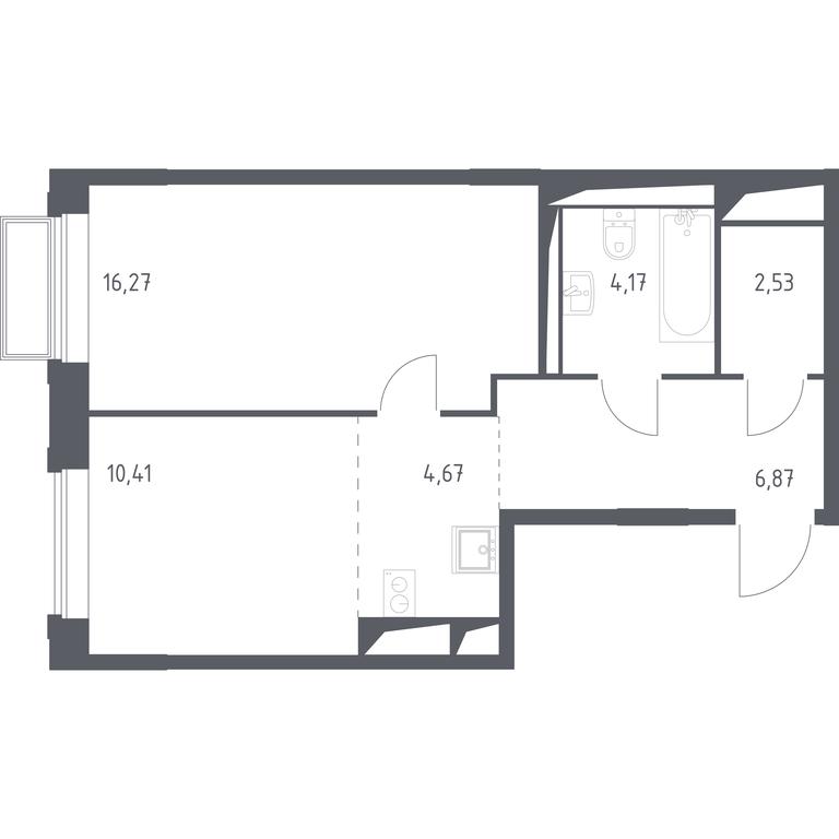 Apartment Sale, 44.92 sq. m. at Dolina Yauzy, Trudovaya Street, 23, Mytischi, Moscow Region, Russia #1 Apartment Sale, 44.92 sq. m. at Dolina Yauzy, Trudovaya Street, 23, Mytischi, Moscow Region, Russia #1