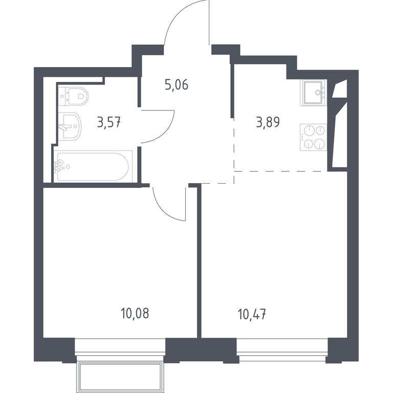 Apartment Sale, 33.07 sq. m. at Dolina Yauzy, Trudovaya Street, 23, Mytischi, Moscow Region, Russia #1