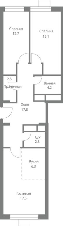 3-BD Apartment Sale, 79.2平方米 at Stellar City, Skolkovskoye Highway, 1, Moscow, Russia #1 3-BD Apartment Sale, 79.2平方米 at Stellar City, Skolkovskoye Highway, 1, Moscow, Russia #1
