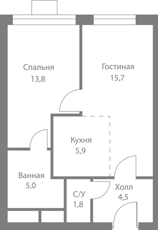 2-BD Apartment Sale, 46.7平方米 at Stellar City, Skolkovskoye Highway, 1, Moscow, Russia #1 2-BD Apartment Sale, 46.7平方米 at Stellar City, Skolkovskoye Highway, 1, Moscow, Russia #1