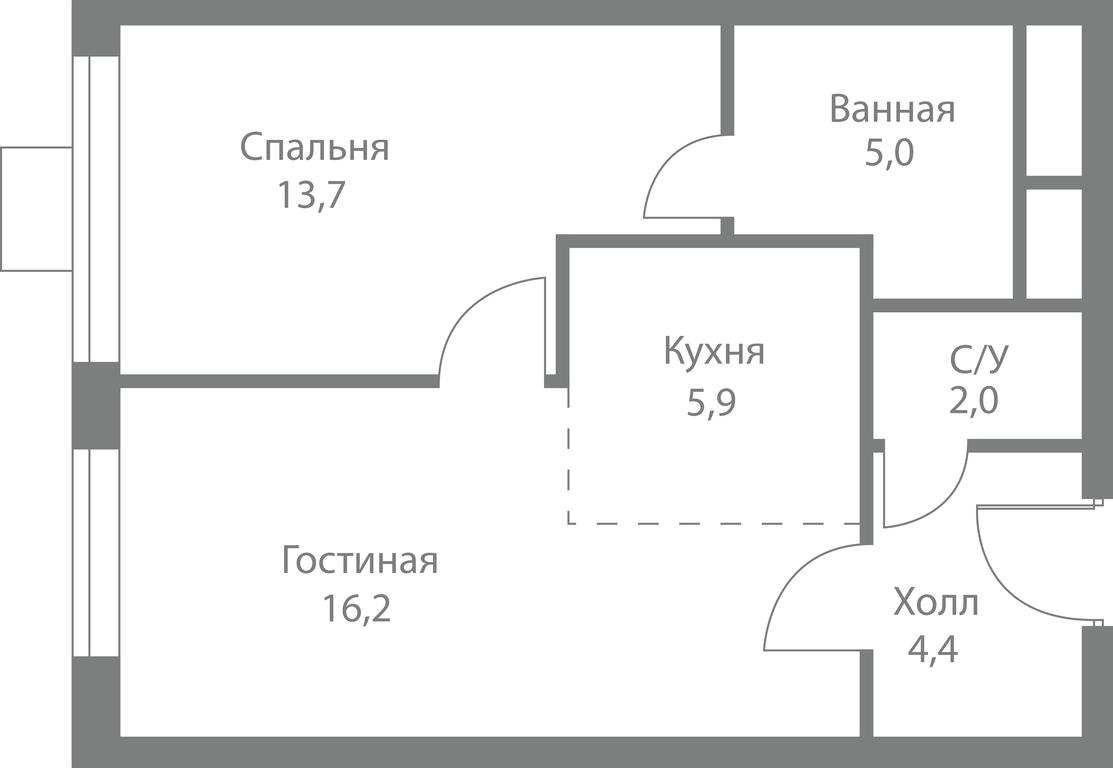 2-BD Apartment Sale, 47.2平方米 at Stellar City, Skolkovskoye Highway, 1, Moscow, Russia #1 2-BD Apartment Sale, 47.2平方米 at Stellar City, Skolkovskoye Highway, 1, Moscow, Russia #1