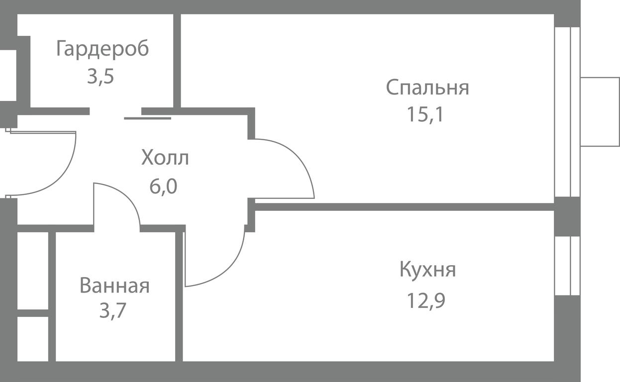 1-BD Apartment Sale, 41.2平方米 at Stellar City, Skolkovskoye Highway, 1, Moscow, Russia #1 1-BD Apartment Sale, 41.2平方米 at Stellar City, Skolkovskoye Highway, 1, Moscow, Russia #1