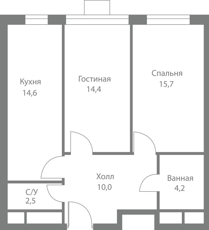 2-BD Apartment Sale, 61.4平方米 at Stellar City, Skolkovskoye Highway, 1, Moscow, Russia #1