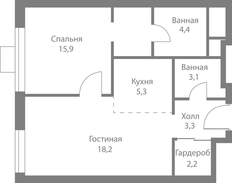 2-BD Apartment Sale, 52.4平方米 at Stellar City, Skolkovskoye Highway, 1, Moscow, Russia #1 2-BD Apartment Sale, 52.4平方米 at Stellar City, Skolkovskoye Highway, 1, Moscow, Russia #1