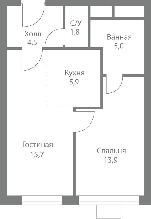 2-BD Apartment Sale, 46.8平方米 at Stellar City, Skolkovskoye Highway, 1, Moscow, Russia #1 2-BD Apartment Sale, 46.8平方米 at Stellar City, Skolkovskoye Highway, 1, Moscow, Russia #1