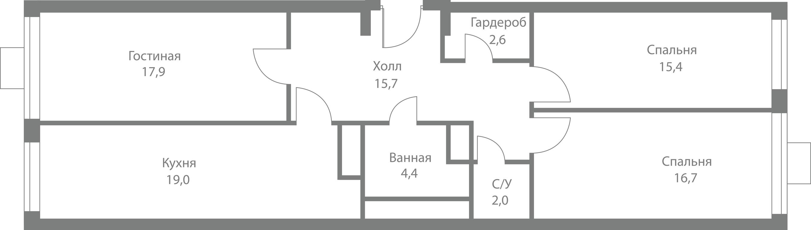 3-BD Apartment Sale, 93.7 sq. m. at Stellar City, Skolkovskoye Highway, 1, Moscow, Russia #1