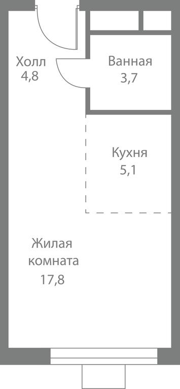 Apartment Sale, 31.4平方米 at Stellar City, Skolkovskoye Highway, 1, Moscow, Russia #1 Apartment Sale, 31.4平方米 at Stellar City, Skolkovskoye Highway, 1, Moscow, Russia #1