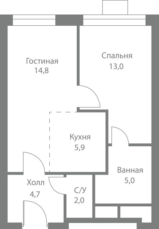 2-BD Apartment Sale, 45.4平方米 at Stellar City, Skolkovskoye Highway, 1, Moscow, Russia #1 2-BD Apartment Sale, 45.4平方米 at Stellar City, Skolkovskoye Highway, 1, Moscow, Russia #1