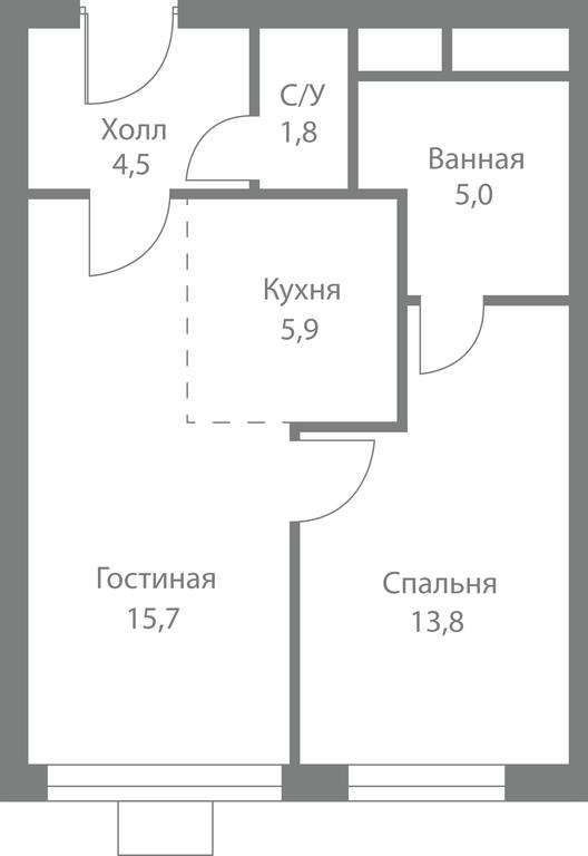 2-BD Apartment Sale, 46.7平方米 at Stellar City, Skolkovskoye Highway, 1, Moscow, Russia #1 2-BD Apartment Sale, 46.7平方米 at Stellar City, Skolkovskoye Highway, 1, Moscow, Russia #1
