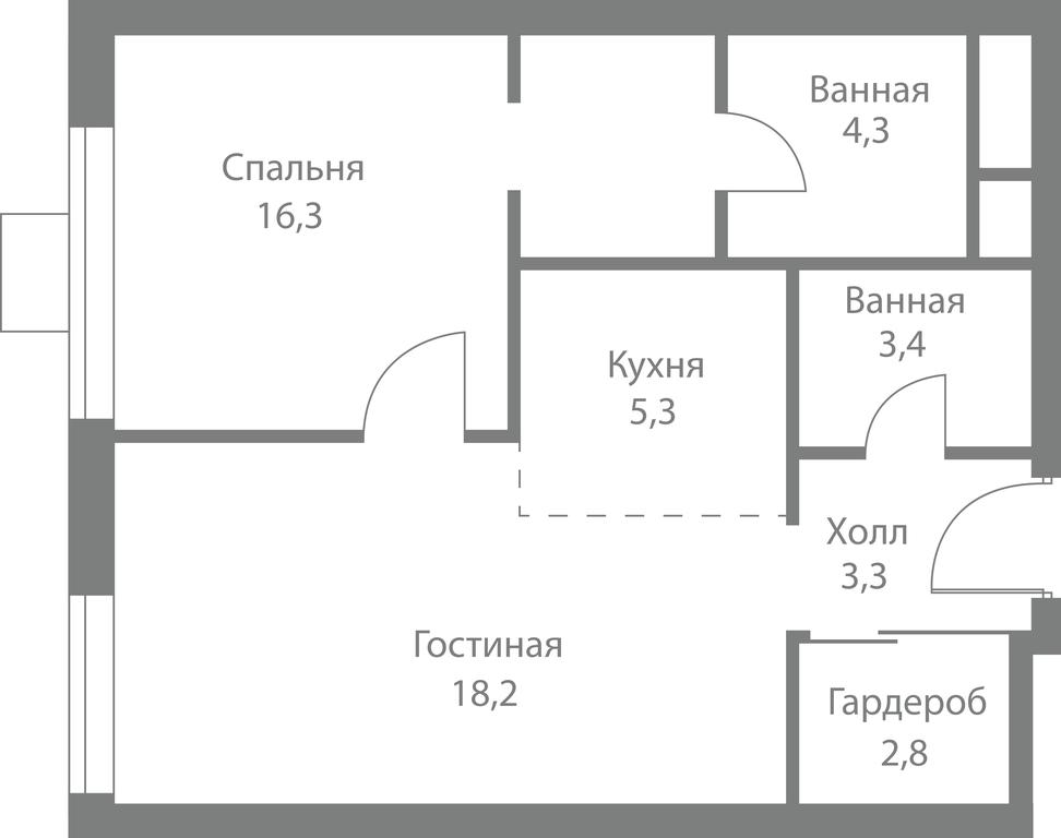 2-BD Apartment Sale, 53.6平方米 at Stellar City, Skolkovskoye Highway, 1, Moscow, Russia #1 2-BD Apartment Sale, 53.6平方米 at Stellar City, Skolkovskoye Highway, 1, Moscow, Russia #1