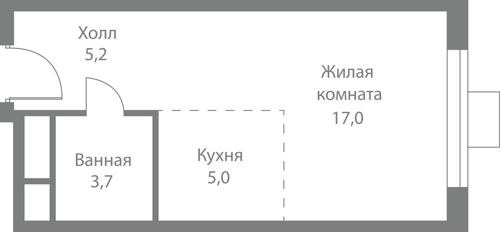 Apartment Sale, 30.9平方米 at Stellar City, Skolkovskoye Highway, 1, Moscow, Russia #1