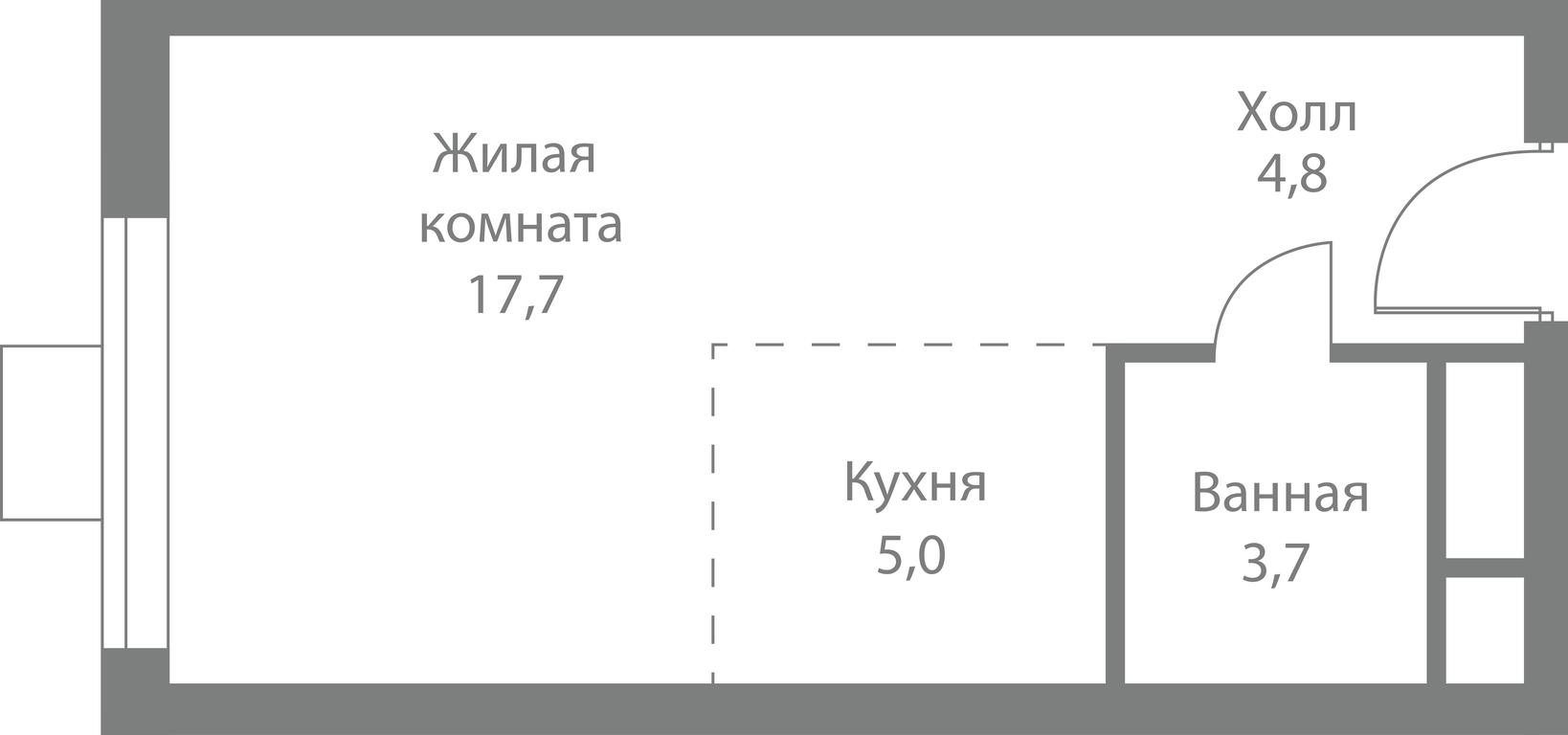 Apartment Sale, 31.2平方米 at Stellar City, Skolkovskoye Highway, 1, Moscow, Russia #1