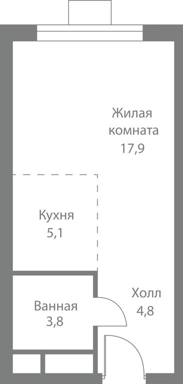 Apartment Sale, 31.6平方米 at Stellar City, Skolkovskoye Highway, 1, Moscow, Russia #1