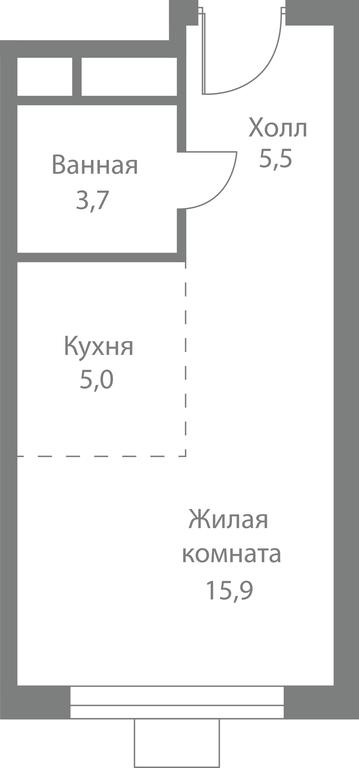 Apartment Sale, 30.1平方米 at Stellar City, Skolkovskoye Highway, 1, Moscow, Russia #1