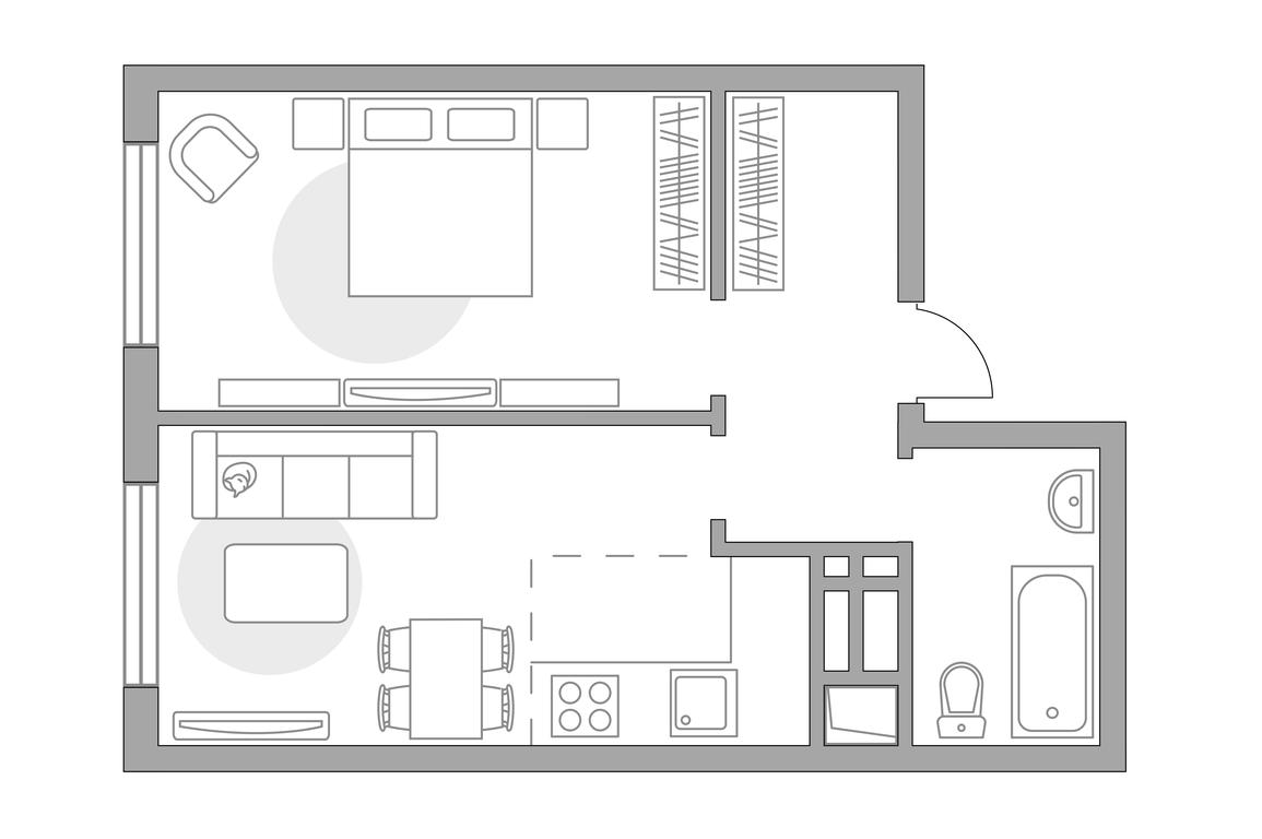 1-BD Apartment Sale, 38.5 sq. m. at Innovatsiya, bulvar Eynshteyna, 1, Urban-Type Settlement of Novoivanovskoe, Odintsovskiy City District, Moscow Region, Russia #1