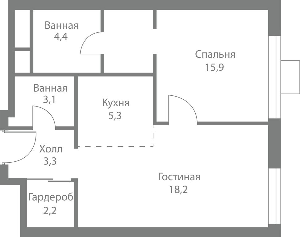 2-BD Apartment Sale, 52.4平方米 at Stellar City, Skolkovskoye Highway, 1, Moscow, Russia #1 2-BD Apartment Sale, 52.4平方米 at Stellar City, Skolkovskoye Highway, 1, Moscow, Russia #1