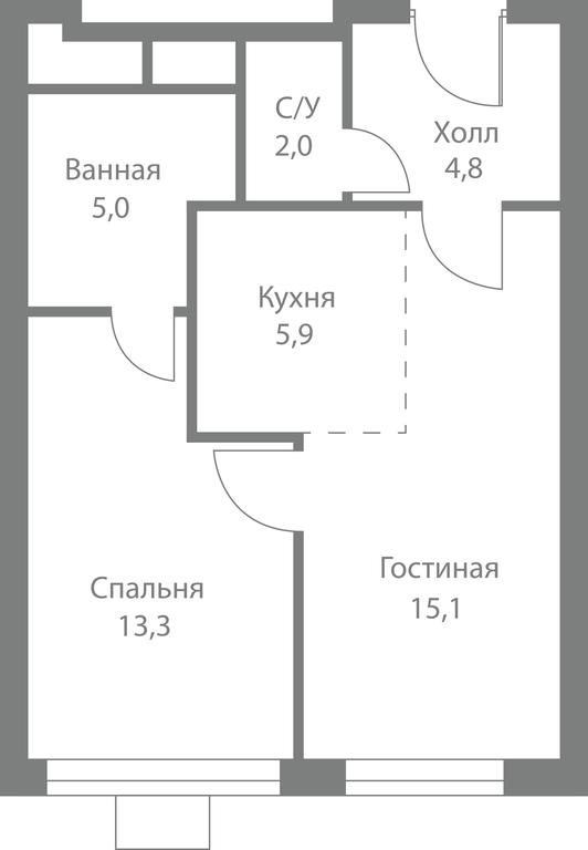 2-BD Apartment Sale, 46.1平方米 at Stellar City, Skolkovskoye Highway, 1, Moscow, Russia #1 2-BD Apartment Sale, 46.1平方米 at Stellar City, Skolkovskoye Highway, 1, Moscow, Russia #1