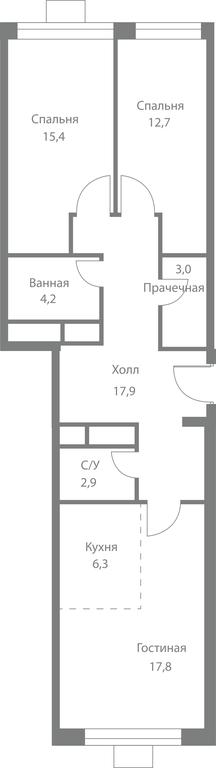 3-BD Apartment Sale, 80.2 sq. m. at Stellar City, Skolkovskoye Highway, 1, Moscow, Russia #1 3-BD Apartment Sale, 80.2 sq. m. at Stellar City, Skolkovskoye Highway, 1, Moscow, Russia #1