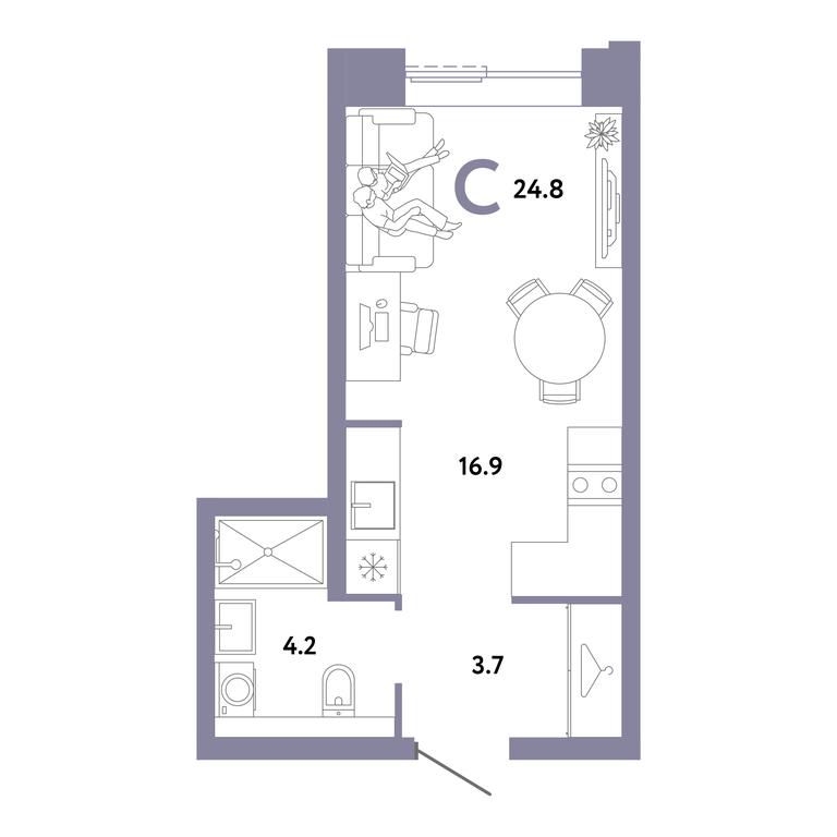 Apartment Sale, 24.8 sq. m. at Strana.Zarechnaja, Ilovayskaya Street, Moscow, Russia #2 Apartment Sale, 24.8 sq. m. at Strana.Zarechnaja, Ilovayskaya Street, Moscow, Russia #2