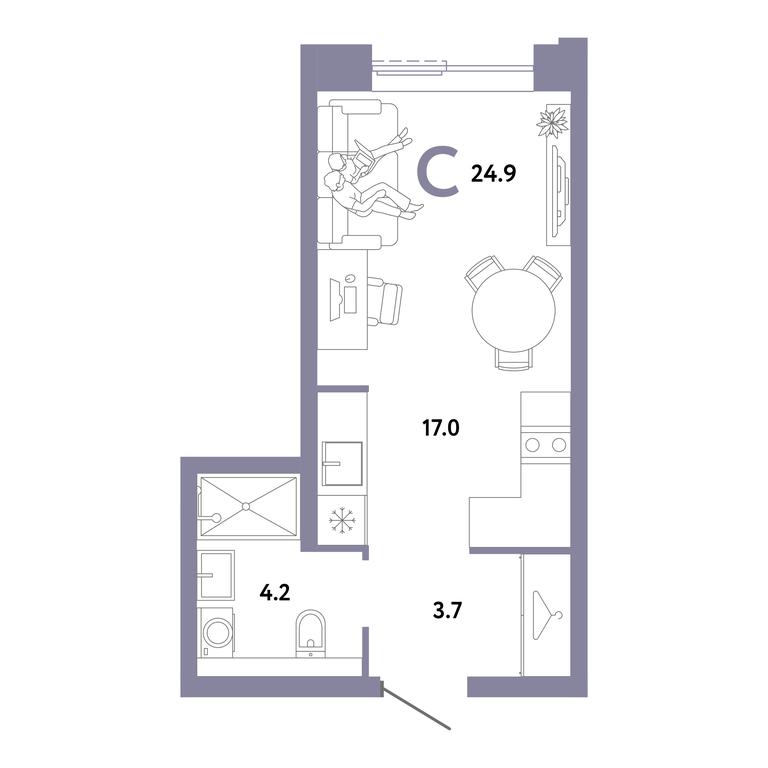 Продажа квартиры, 24,9 м² в ЖК «Страна.Заречная», Иловайская улица, Москва, Россия #2 Продажа квартиры, 24,9 м² в ЖК «Страна.Заречная», Иловайская улица, Москва, Россия #2