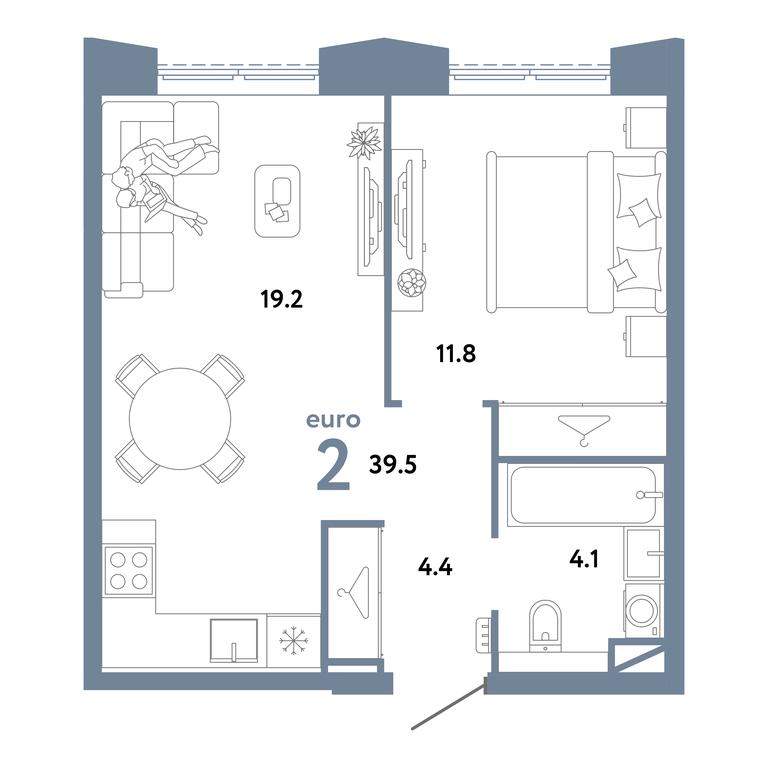 1-BD Apartment Sale, 39.5平方米 at Strana.Zarechnaja, Ilovayskaya Street, Moscow, Russia #1 1-BD Apartment Sale, 39.5平方米 at Strana.Zarechnaja, Ilovayskaya Street, Moscow, Russia #1