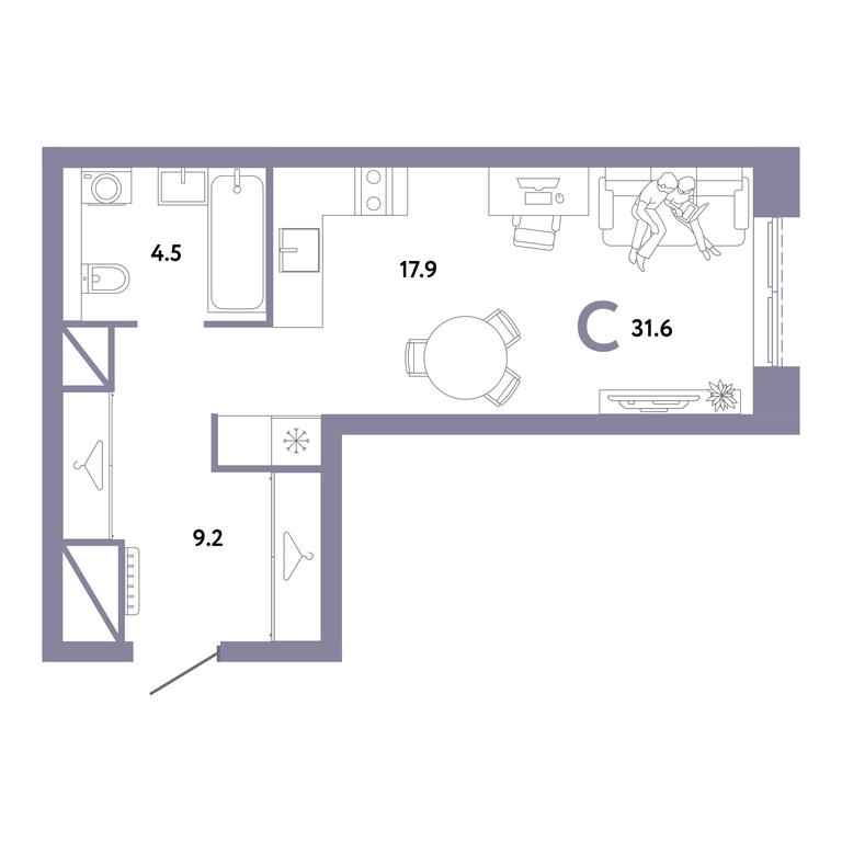 Продажа квартиры, 31,6 м² в ЖК «Страна.Заречная», Иловайская улица, Москва, Россия #1 Продажа квартиры, 31,6 м² в ЖК «Страна.Заречная», Иловайская улица, Москва, Россия #1