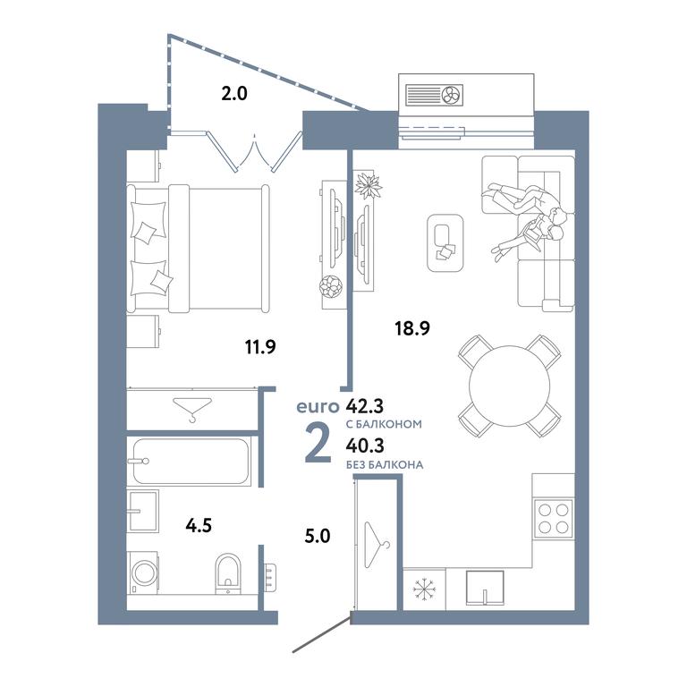 Продажа 1-комн. квартиры, 42,3 м² в ЖК «Страна.Заречная», Иловайская улица, Москва, Россия #1 Продажа 1-комн. квартиры, 42,3 м² в ЖК «Страна.Заречная», Иловайская улица, Москва, Россия #1