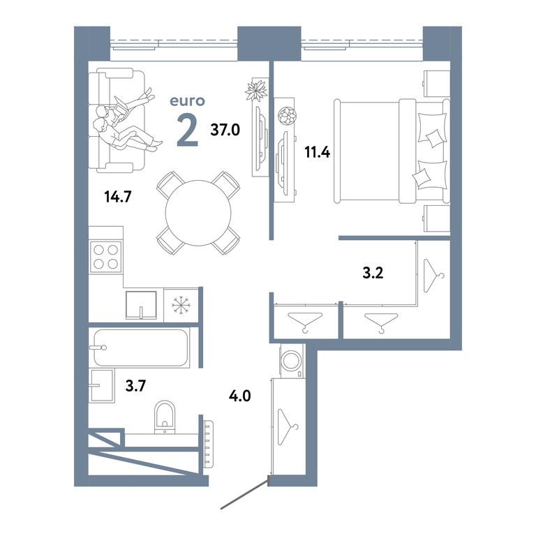1-BD Apartment Sale, 37 sq. m. at Strana.Zarechnaja, Ilovayskaya Street, Moscow, Russia #1 1-BD Apartment Sale, 37 sq. m. at Strana.Zarechnaja, Ilovayskaya Street, Moscow, Russia #1